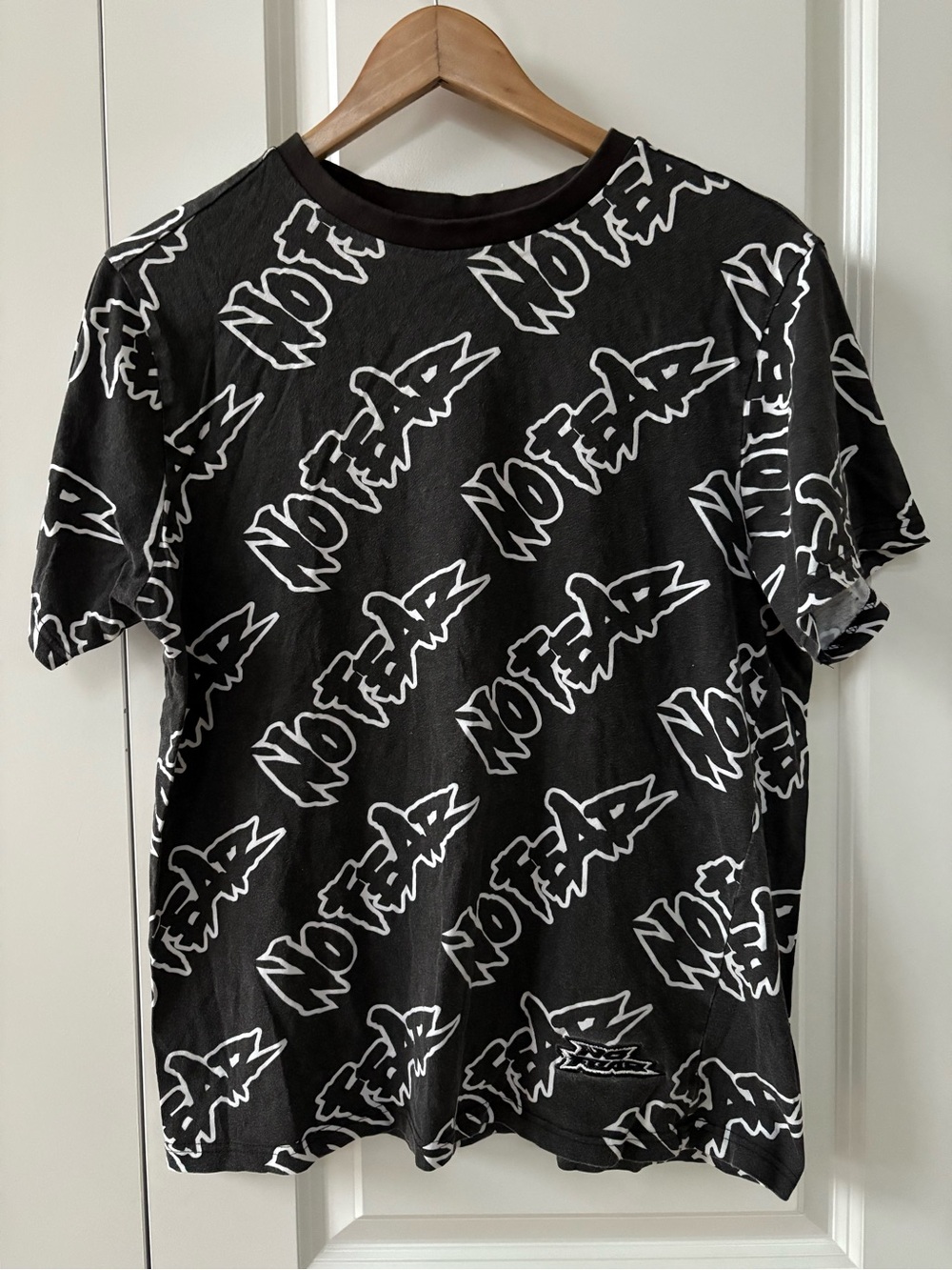 Men's No Fear All Over Print Graphic Logo T-Shirt